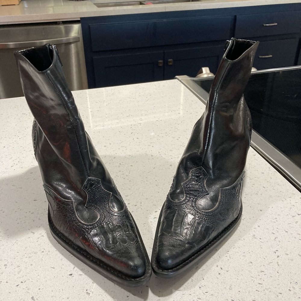 Franco Sarto Black Leather Boots